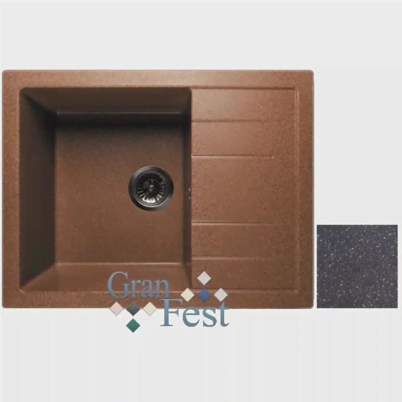 Кухонная мойка черный GranFest Quadro GF-Q650L