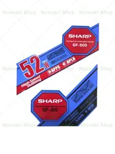 Наклейки на колонки для магнитофонов SHARP GF-800 синего цвета