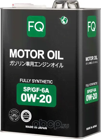 Масло моторное FULLY SYNTHETIC SP/GF-6A 0W-20 4л (FQ). Артикул 10301010