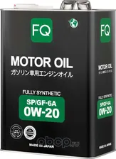 Масло моторное FULLY SYNTHETIC SP/GF-6A 0W-20 4л (FQ). Артикул 10301010
