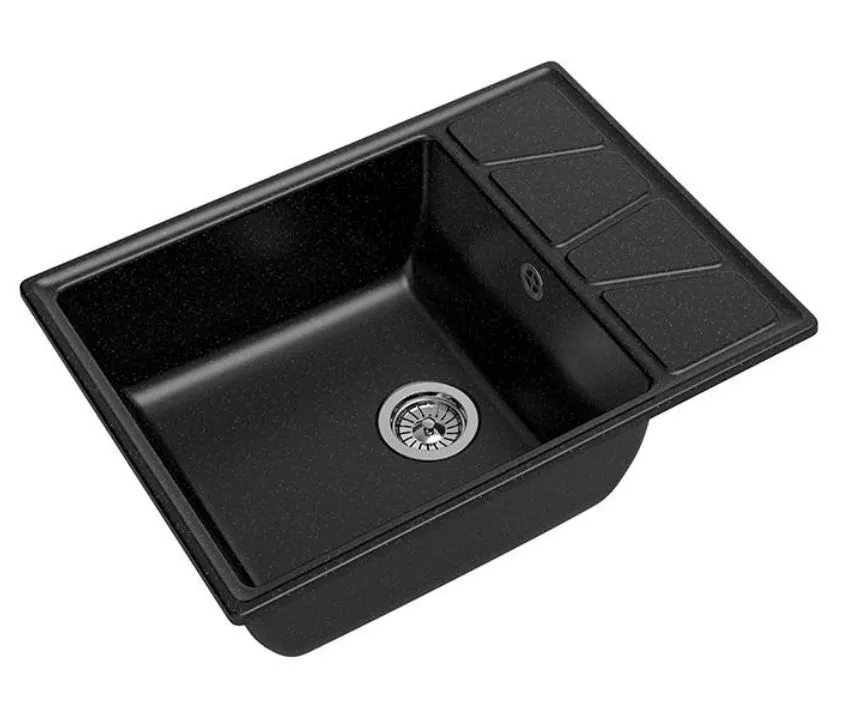 Мойка иск.камень 680 х500 черный VERTEX GF-V--680L