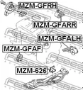 Подушка двигателя MAZDA 626 GF 1997-2002 [EU] передняя at \ MZM-GFAF FEBEST