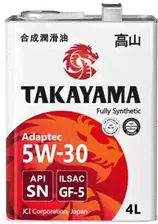 605585, Масло Takayama 5/30 Adaptec ILSAC GF-5 cинтетическое 4 л металл
