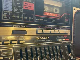 Sharp GF 800 black Vintage Boombox Casette Tape Recorder