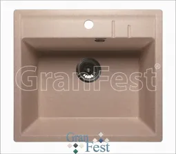 GranFest Мойка мрамор QUADRO GF-Q--560 1-чаш. 560*500мм черный