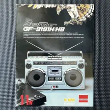 Sharp GF-9191 fold-out brochure, 8 pages advertisement vintage boombox GF9191