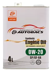 Autobacs Engine Oil Synthetic 0w20 SP/CF/GF-6A 4л