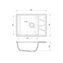 Кухонная мойка GranFest Vertex GF-V--680L серый