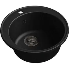 Кухонная мойка GranFest Quarz GF-Z08 круглая 47.9см черный