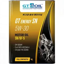 Масло моторное синтетическое gt energy 5w30 api sn acea a1/b1 ilsac gf-5 4л gt oil 8809059407257