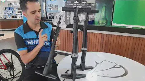 Bomba de pé Giyo Gf-43p Oficina Com Manômetro Speed Mtb Bicicleta
