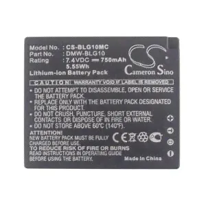 Аккумулятор CameronSino для Panasonic Lumix DMC-GF серии, Lumix DMC-GX, Leica D-Lux Type 109 (DMW-BLE9) 750mah-1