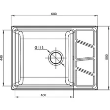 Кухонная мойка GranFest Vertex GF-V-680L Графит
